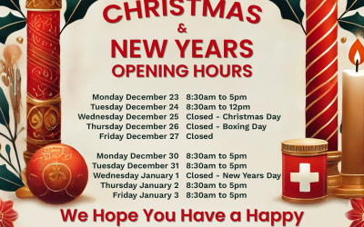 Christmas & New Years Operating Hours